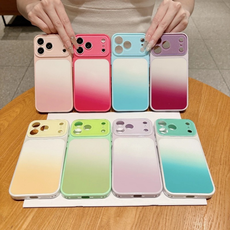 Candy Color Gradation Phone Ca - Camera Lens Protector 评论和价格