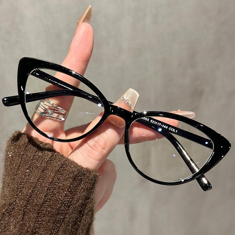 Small Cat Eye Eyeglasses Women - Anti Blue Light Film 评论和价格