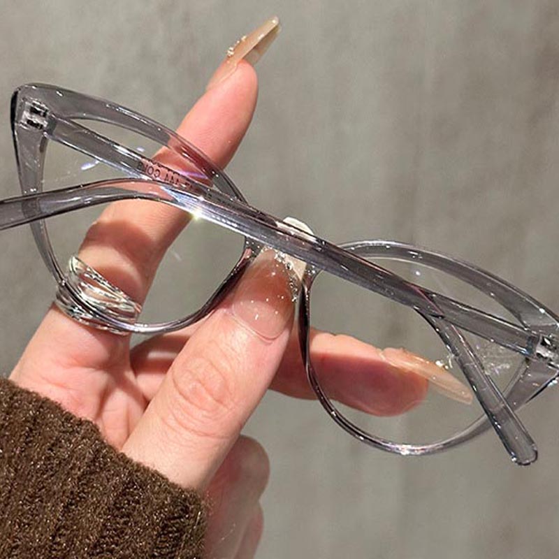 Small Cat Eye Eyeglasses Women - Anti Blue Light Film 评论和价格