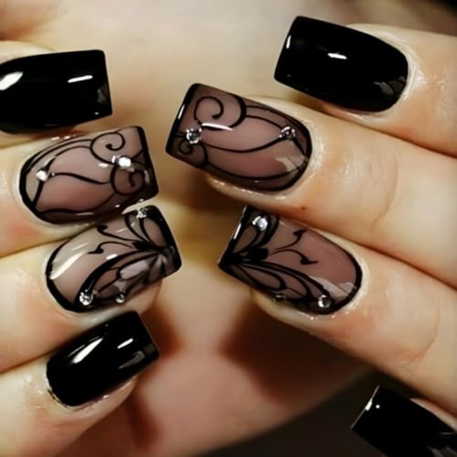 Short Square Press On Nails Nu - Full Cover Adhesive 评论和价格