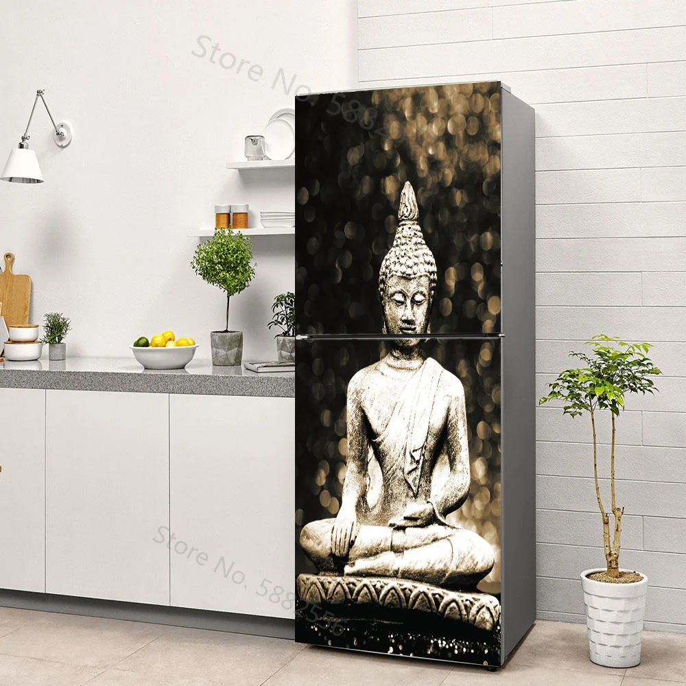 Buddha Art Vinyl Fridge Sticke - Full Cover Adhesive 评论和价格
