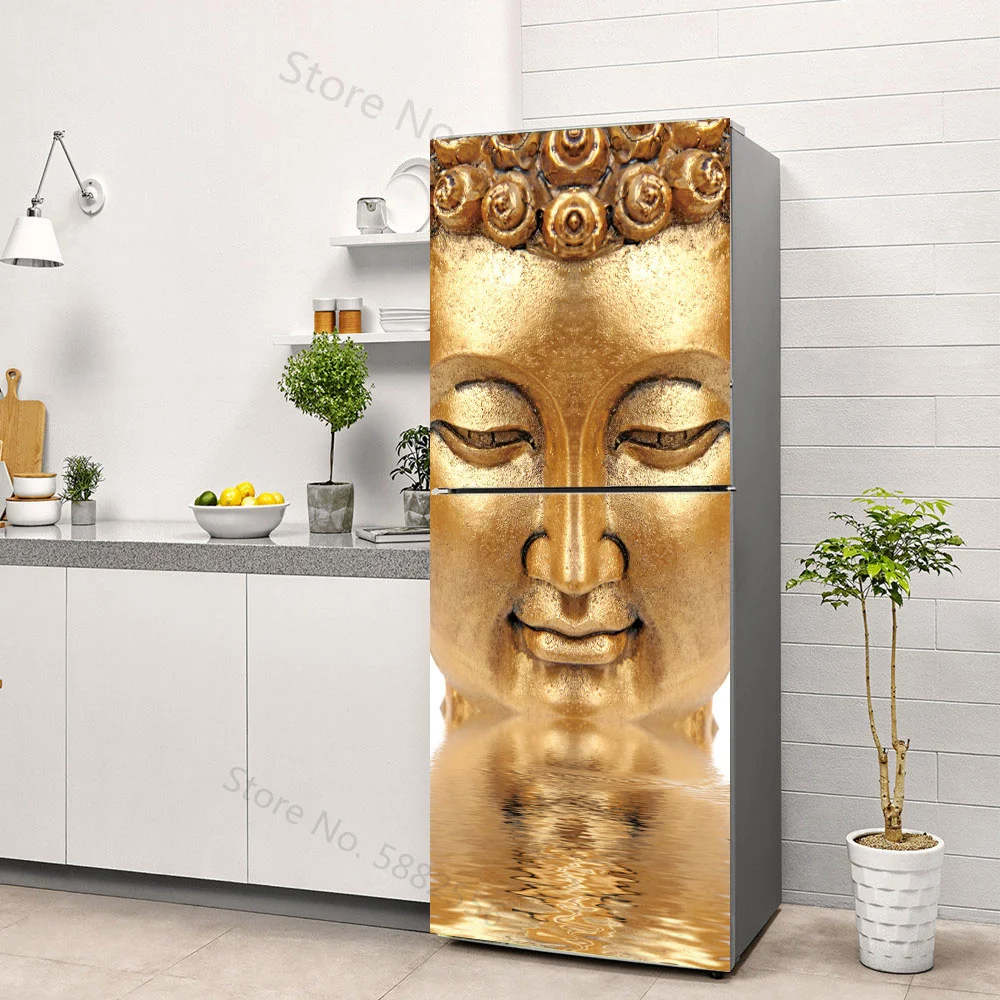 Buddha Art Vinyl Fridge Sticke - Full Cover Adhesive 评论和价格