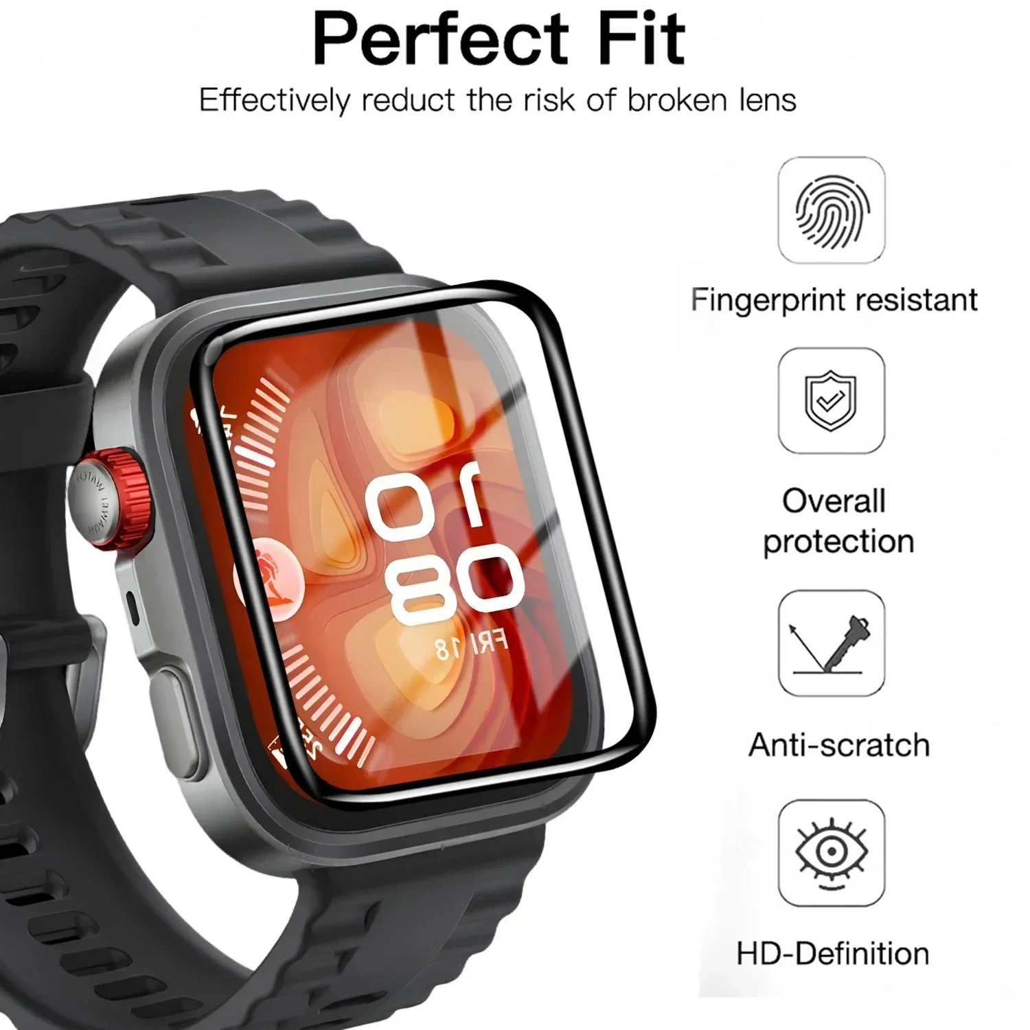 5 Pcs Tempered film For Huawei - Smartwatch Screen Film 评论和价格
